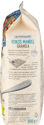 Knapperige muesli, kokos-amandel granola, 500 g