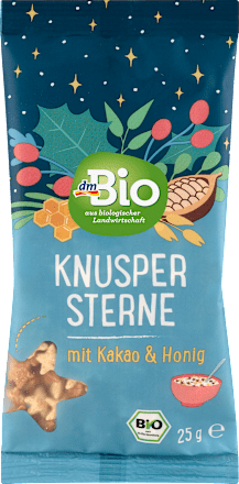 Knuspersterne mit Kakao & Honig, Adventskalender zum Selbstgestalten 2025, 25 g dmBio