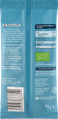 Knuspersterne mit Kakao & Honig, Adventskalender zum Selbstgestalten 2025, 25 g dmBio