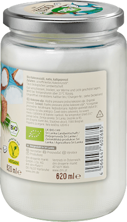 Kokosöl, nativ, 620 ml