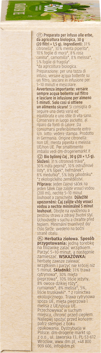 dmBio Kräutertee (20 Beutel), 30 g