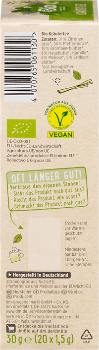 dmBio Kräutertee (20 Beutel), 30 g