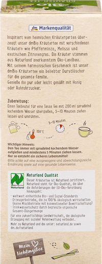 dmBio Kräutertee (20 Beutel), 30 g