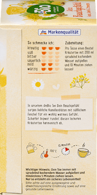 Kruidenthee "Your Gut Feeling" met venkel, kamille en citroengras (20 theezakjes), 36 g