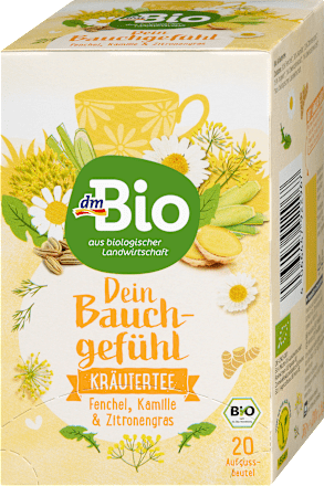 Kräutertee "Dein Bauchgefühl" mit Fenchel, Kamille & Zitronengras (20 Beutel), 36 g