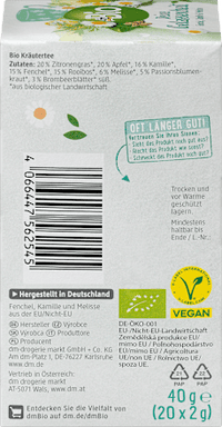 Kruidenthee "Your Serenity" met venkel, kamille en citroenmelisse (20 theezakjes), 40 g