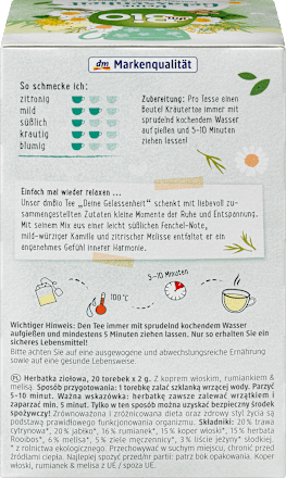 Kruidenthee "Your Serenity" met venkel, kamille en citroenmelisse (20 theezakjes), 40 g