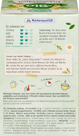 Kräutertee "Deine Gelassenheit" mit Fenchel, Kamille & Melisse (20 Beutel), 40 g