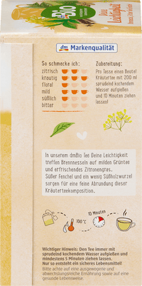 dmBio Kräutertee, Deine Leichtigkeit mit Brennnessel, Grüner Tee & Fenchel (20 Beutel), 40 g