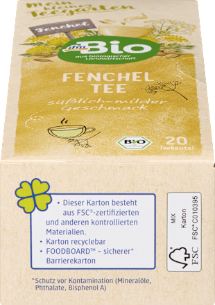 Kräutertee Fenchel (20 Beutel), 40 g