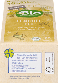 Kräutertee Fenchel (20 Beutel), 40 g