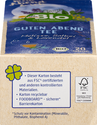 Kräutertee "Guten Abend" mit Melisse, Lavendel & Fenchel (20 Beutel), 30 g