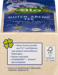 Kräutertee "Guten Abend" mit Melisse, Lavendel & Fenchel (20 Beutel), 30 g