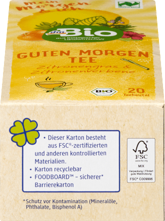 Kräutertee "Guten Morgen" mit Zitronengras & Zitronenverbene (20 Beutel), 30 g