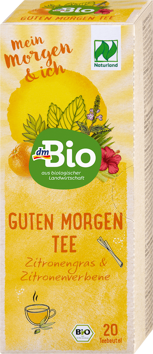 Tisane dmBio « Bonjour » au citronnelle et à la verveine citronnée (20 sachets), 30 g