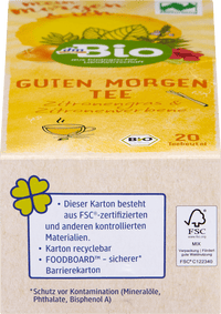 Tisane dmBio « Bonjour » au citronnelle et à la verveine citronnée (20 sachets), 30 g