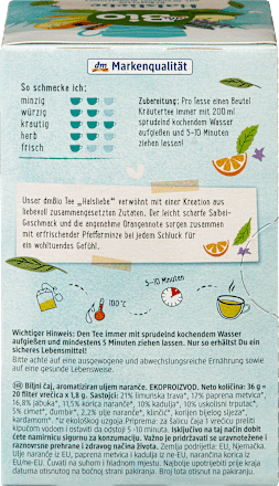 Kräutertee "Halsliebe" mit Orangenöl (20 Beutel), 36 g