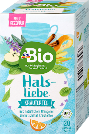 Kräutertee "Halsliebe" mit Pfefferminze, Orangenschale & Salbei (20 Beutel), 36 g