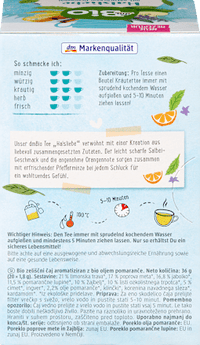 Kräutertee "Halsliebe" mit Pfefferminze, Orangenschale & Salbei (20 Beutel), 36 g