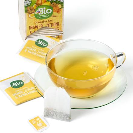 Kräutertee Ingwer, Zitrone & Manuka (20 Beutel), 40 g