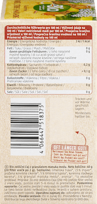Kräutertee Ingwer, Zitrone & Manuka (20 Beutel), 40 g