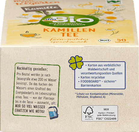 Kamille kruidenthee (50 zakjes), 75 g
