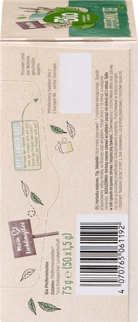 Tisane dmBio Menthe poivrée (50 sachets), 75 g