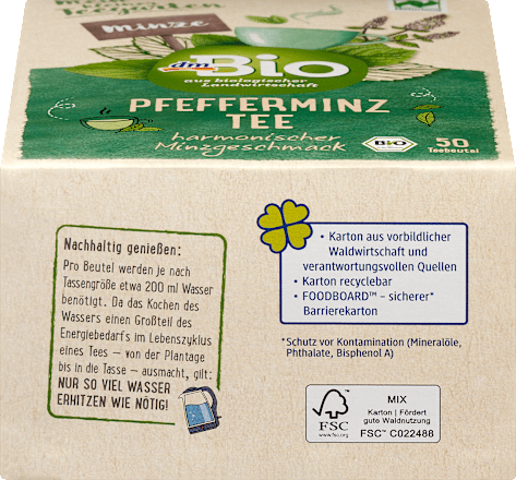 Kräutertee Pfefferminze (50 Beutel), 75 g