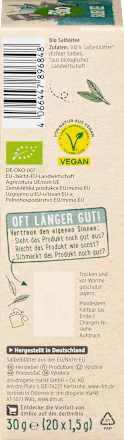 Kräutertee Salbei (20 Beutel), 30 g