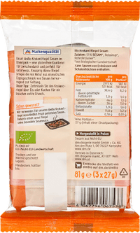 Krokantriegel, Sesam (3x27 g), 81 g