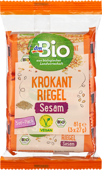 Krokantriegel, Sesam (3x27 g), 81 g