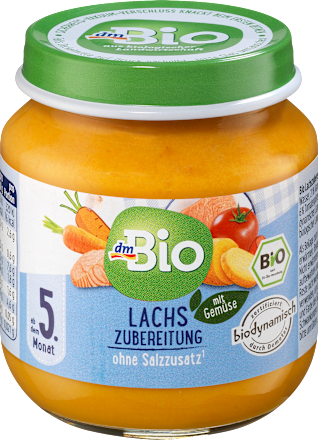 Lachszubereitung mit Gemüse,ab dem 5. Monat, 125 g