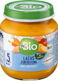 Lachszubereitung mit Gemüse,ab dem 5. Monat, 125 g