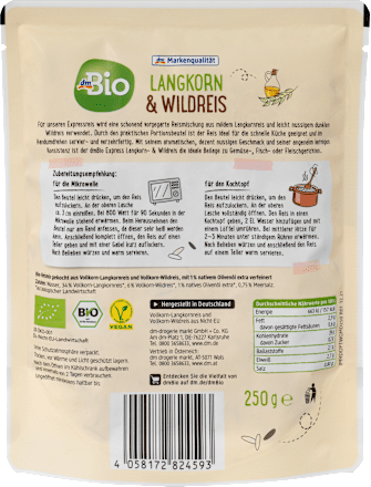 Langkorn & Wildreis mit Olivenöl verfeinert, Express, 250 g