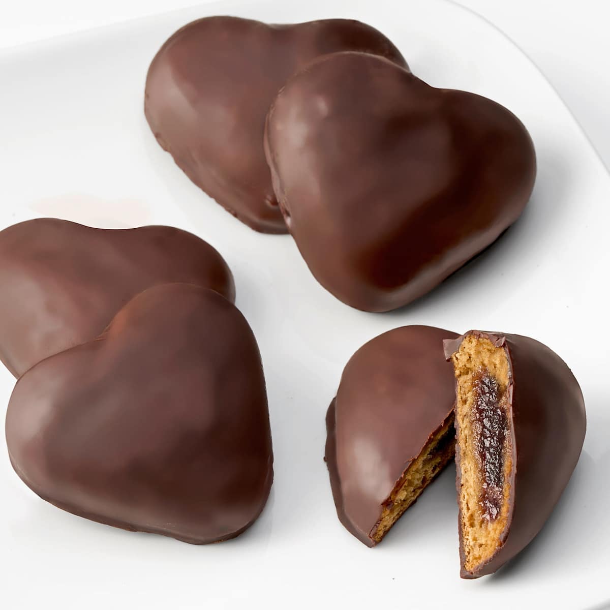 Lebkuchenherzen gefüllt Himbeere, 125 g