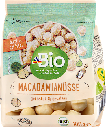 Macadamianüsse, geröstet & gesalzen, 100 g