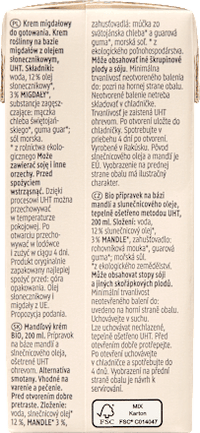 Mandel Creme Cuisine, 200 ml