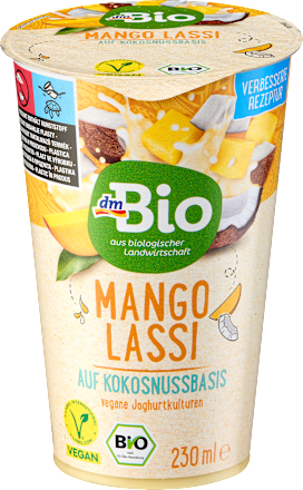 Mango Lassi auf Kokosnussbasis, 230 ml
