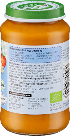 Menü Couscous-Gemüsepfanne, ab dem 8. Monat, 220 g