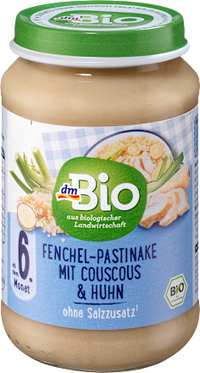 Menü Fenchel-Pastinake mit Couscous und Huhn ab dem 6. Monat, 190 g