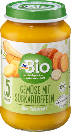 Menü Gemüse mit Süßkartoffeln ab dem 5. Monat, 190 g