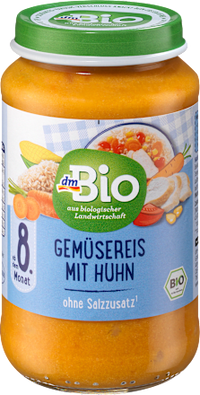 Menü Gemüsereis mit Huhn, ab dem 8.Monat, 220 g
