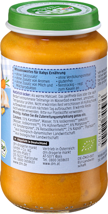 Menü Gemüsereis mit Huhn, ab dem 8.Monat, 220 g