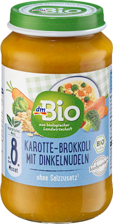Menü Karotte-Brokkoli mit Dinkelnudeln ab dem 8.Monat, 220 g