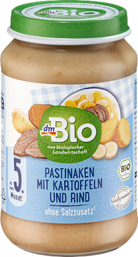 Menü Pastinaken mit Kartoffeln und Rind ab dem 5. Monat, 190 g