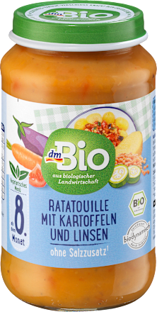 Menü Ratatouille mit Kartoffeln & Linsen ab dem 8. Monat, 220 g