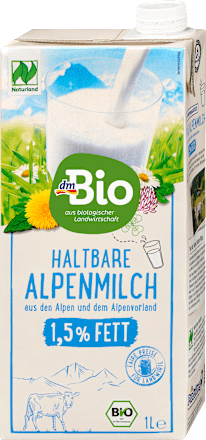 Milch, haltbare Alpenmilch 1,5% Fett, 1 l