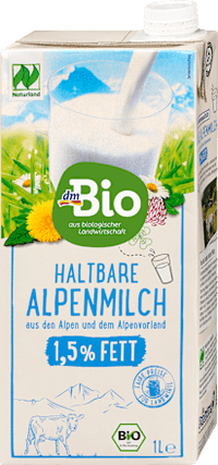 Milch, haltbare Alpenmilch 1,5% Fett, 1 l