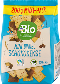 Mini Dinkel Schoko Kekse, 200 g