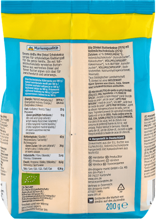 Mini Dinkel Schoko Kekse, 200 g